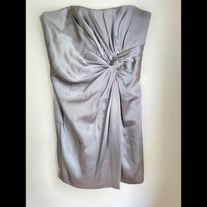 David’s bridal size 10 silver strapless dress